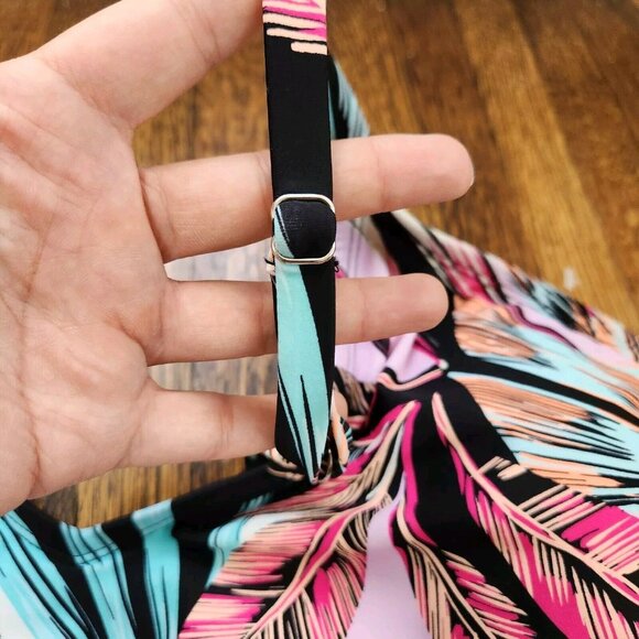 💥5 for $25! Decree Swimsuit Womens One Piece Floral Tropical 1X Vacation - Picture 15 of 15